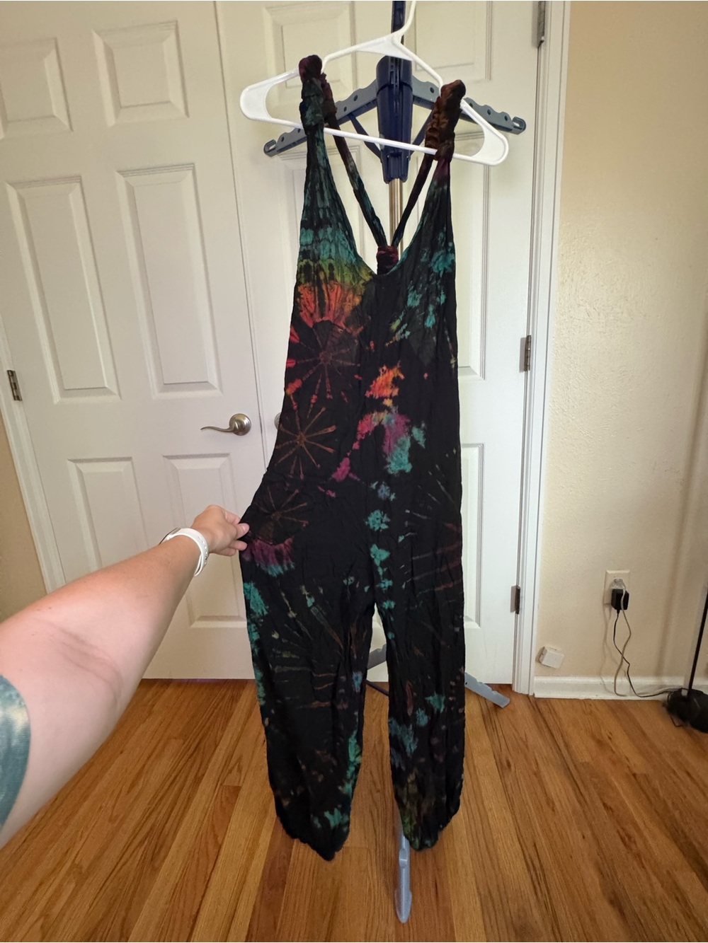 Tie-Dye Black Multi-Color Women's Jumpsuit